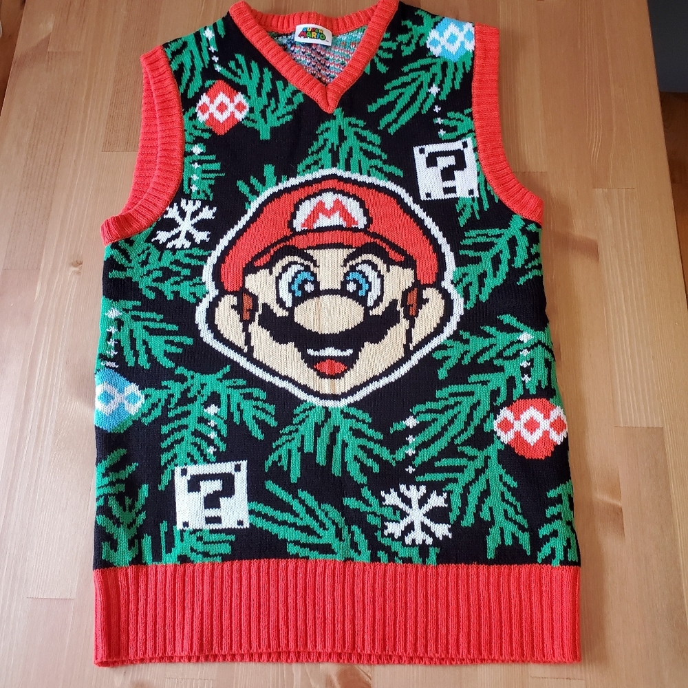 Mario Brothers Christmas Sweater Vest